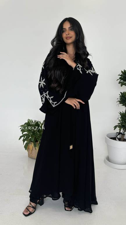 عباية للمناسبات بتطريز شك من الكم 