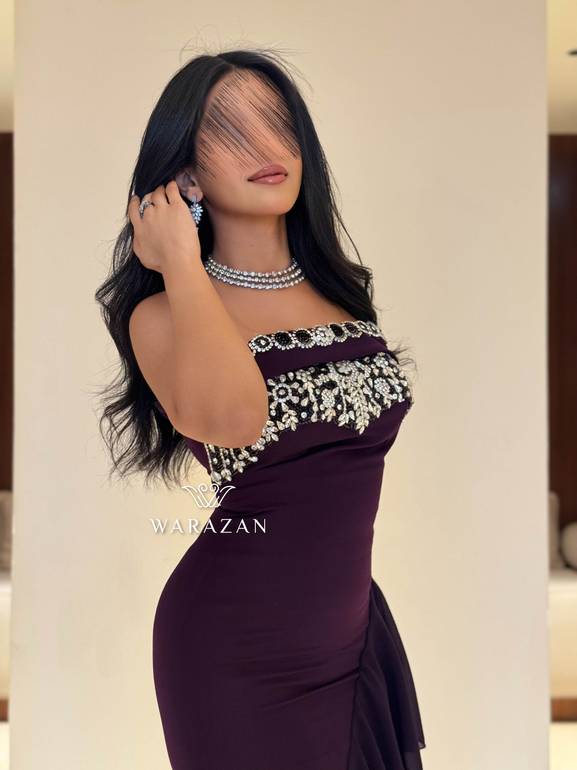 فستان سهره بكرستال و قصة من الصدر 