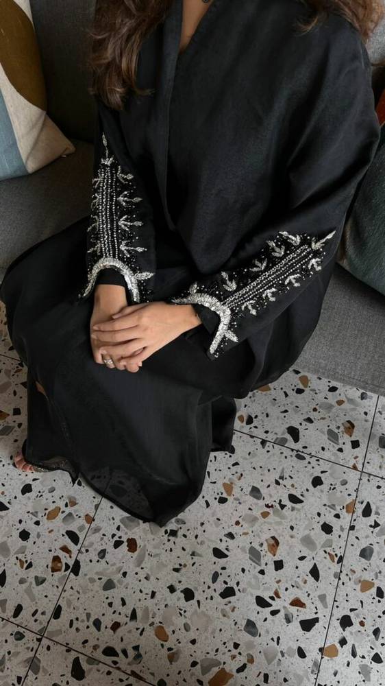 عباية مناسبات اورجنزا بتطريز بالكم
