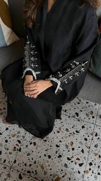 عباية مناسبات اورجنزا بتطريز بالكم