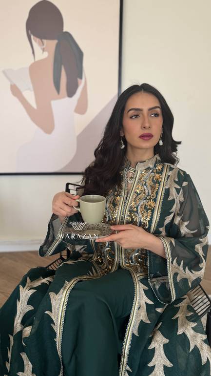 جلابيه بتطريز كمبيوتر وبتفاصيل جميله 