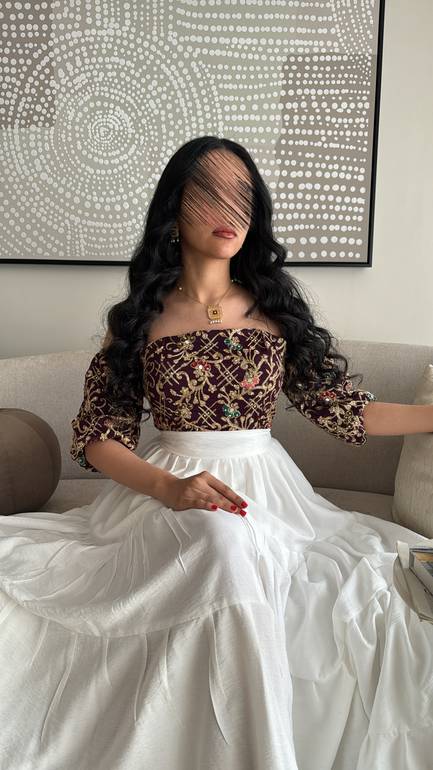 جلابية رمضانية بلونين مع تطريز