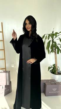 عباية مخمل رسمية مع قماش ميكادو