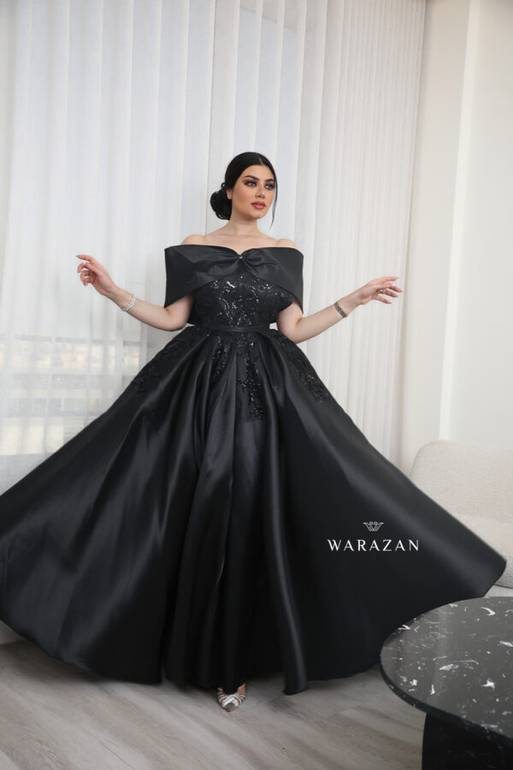 فستان سهره اسود مميز للمناسبات