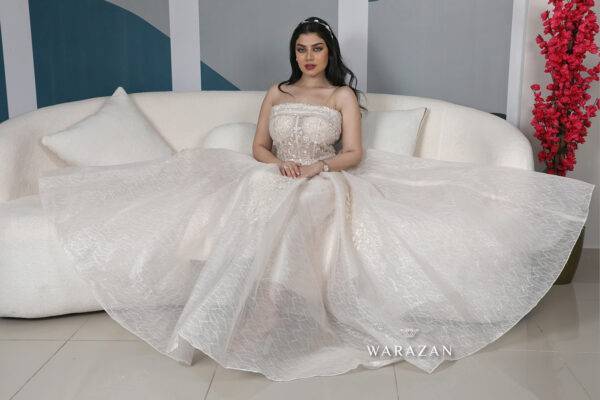 فستان سهرة توب مع كلفة راقية
