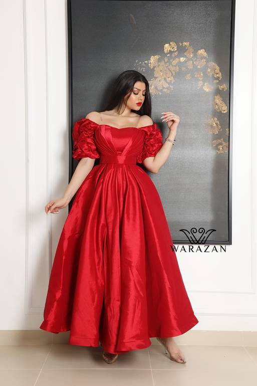 فستان سهره انيق بثلاثة الوان