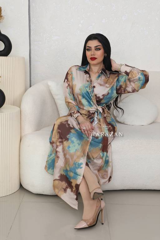 فستان لف برنت مشجر ميد 