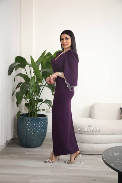 فستان ماسك استريتش مع هدب