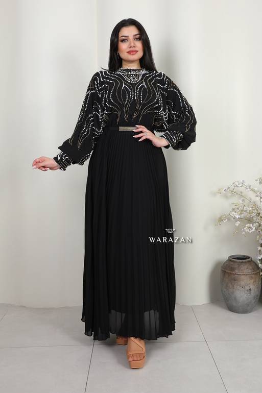 فستان سهرة بيليسيه بتطريز شك&nbsp;يدوي