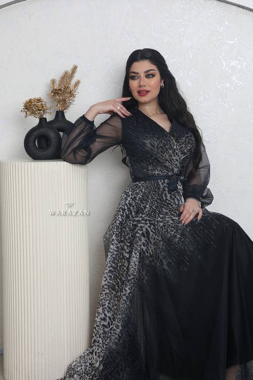 فستان نسائي مشجر انيق للعيد