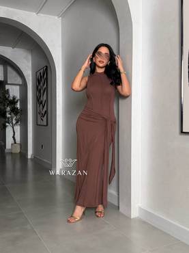 فستان ماسك بقصة عند الخصر 