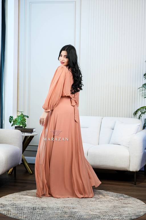 فستان سهرة للمناسبات والعيد والخطوبة بتطريز