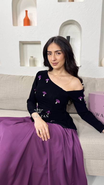 فستان ناعم بكرستال 
