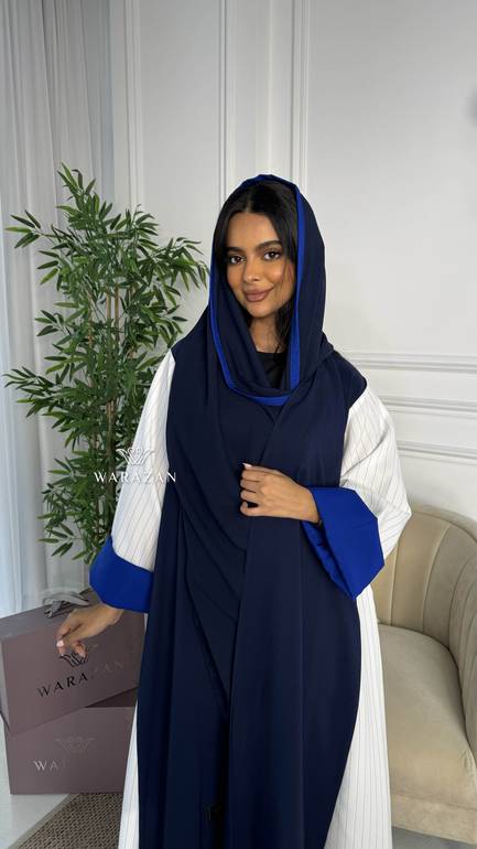  عباية كاجول بتدخيلة لون من الاكمام 