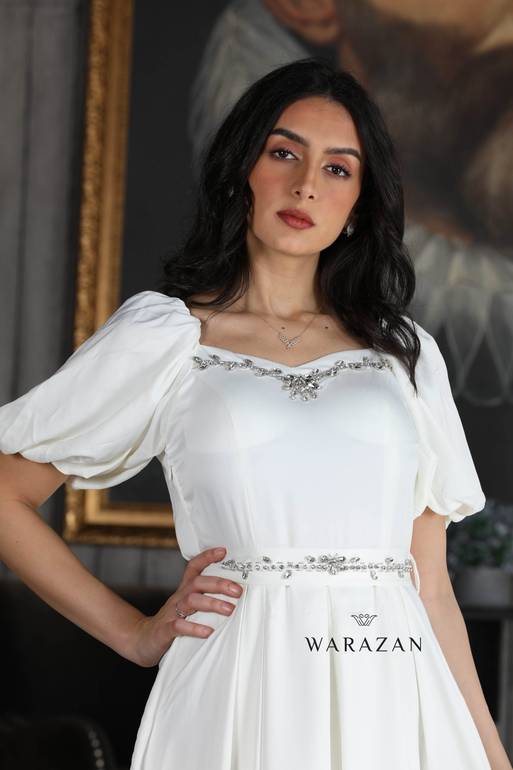 فستان أنيق بستايل بيليسيا حصري بلونين