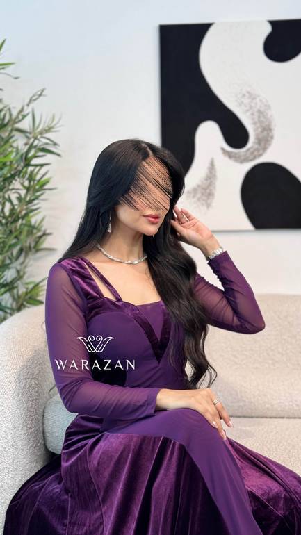 فستان ماسك بتدخيلة مخمل 