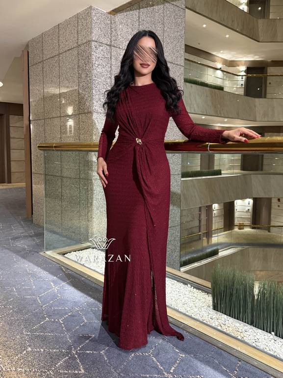 فستان سهره بلمعه و قصة من الخصر