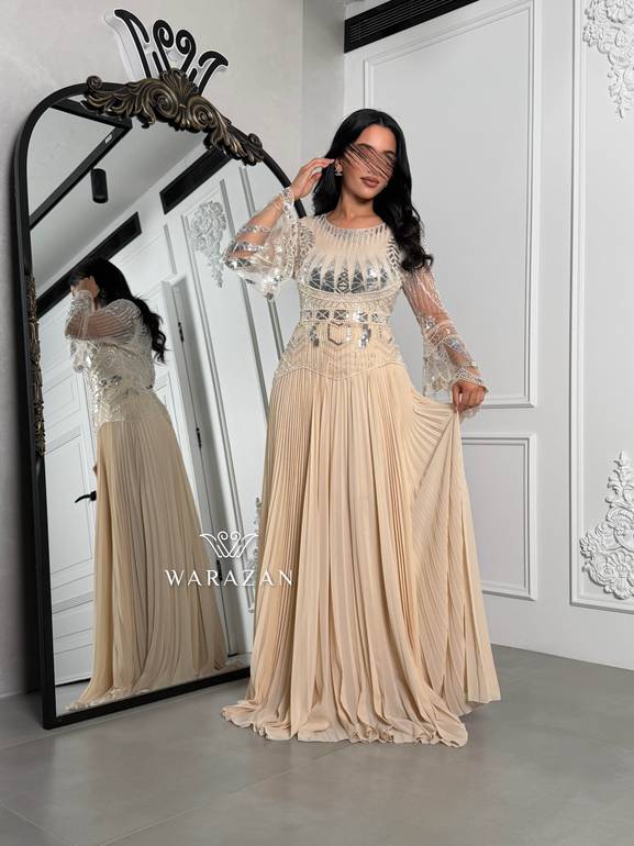 فستان ملكي سهره بكسرات 