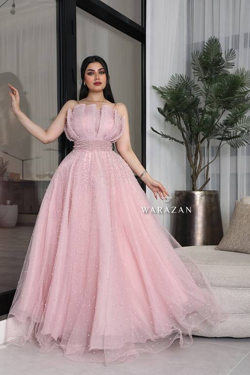 فستان سهرة طويل راقي مع تطريز لول 