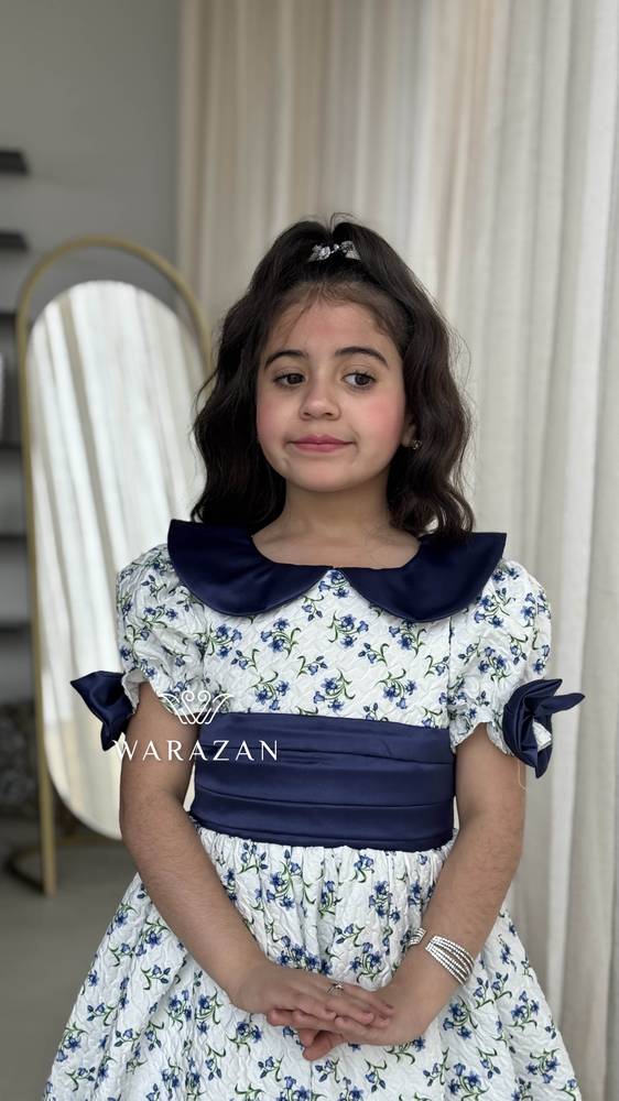 فستان بناتي مشجر للعيد والمناسبات