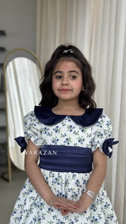 فستان بناتي مشجر للعيد والمناسبات