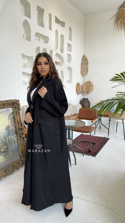 عباية دوام عملية أوفر سايز مع ياقة