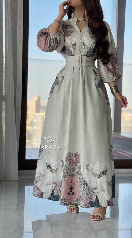 فستان سهرة بتدخيلة مشجرة