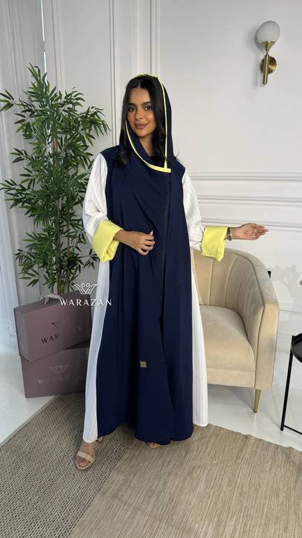  عباية كاجول بتدخيلة لون من الاكمام 