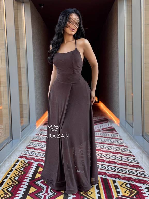 فستان ناعم استريتش بلمعه 