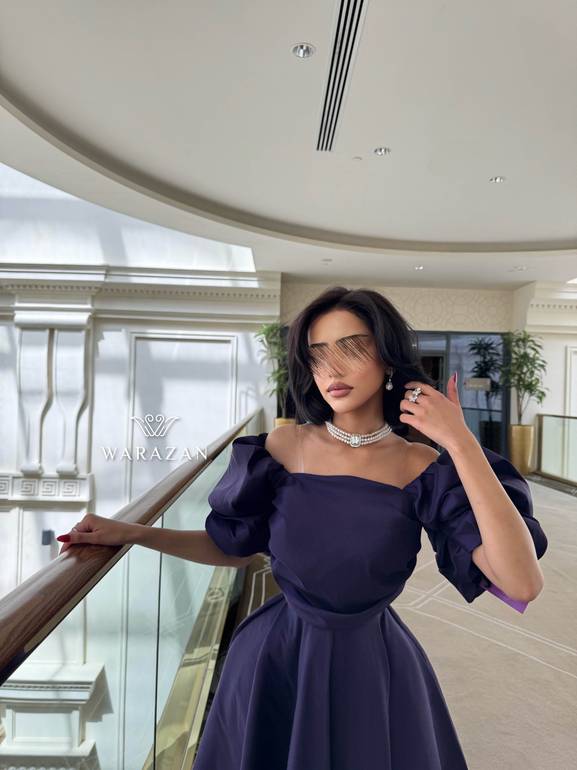 فستان سهرة ميد بقصة اكمام بف 