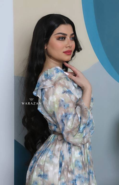 فستان ميد برنت ملون 