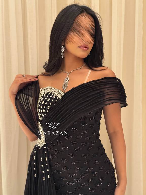 فستان سهره ملكي بكرستال و كسرات 