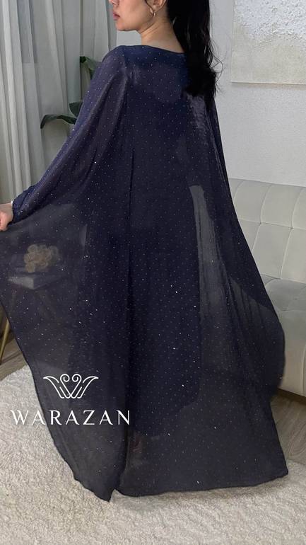فستان سهرة انيق بحزام من الخصر