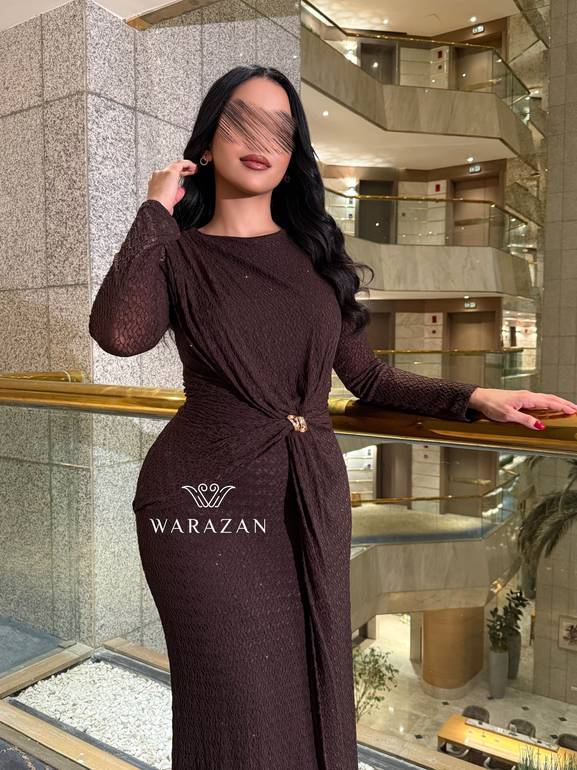 فستان سهره بلمعه و قصة من الخصر
