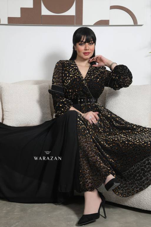 فستان ساتر راقي بتشجيرة نمري