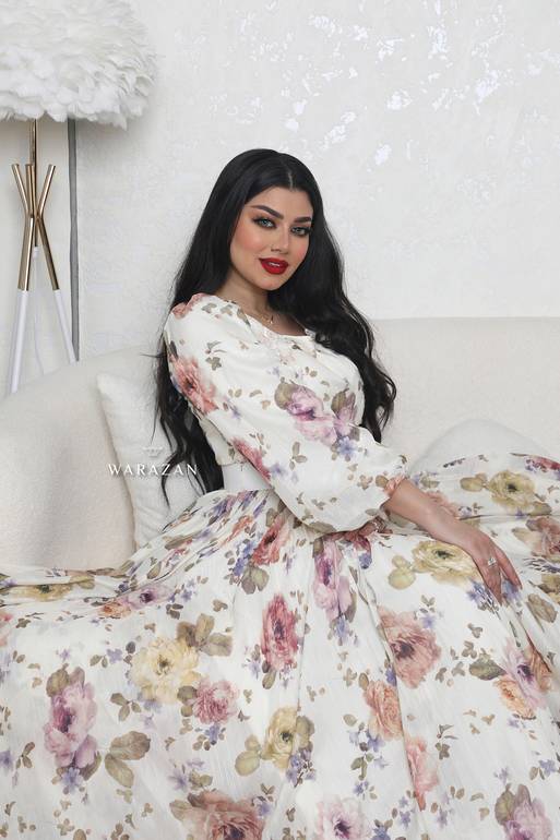 فستان نسائي مشجر طويل