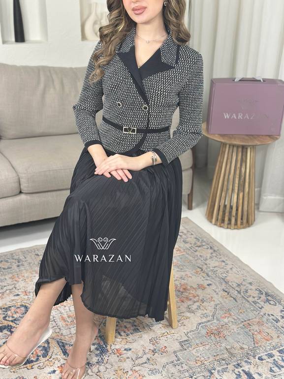  فستان كلاسيك بكسرات 