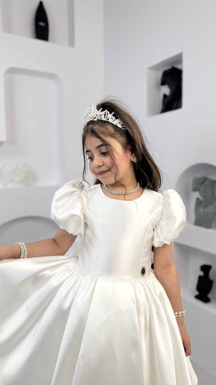 فستان سهرة بناتي اوف وايت 