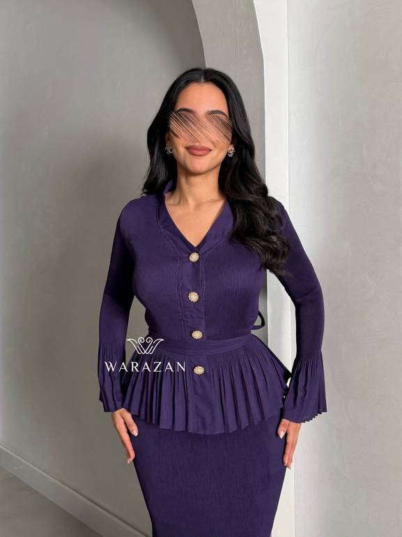 فستان ماسك بحزام من الخصر 