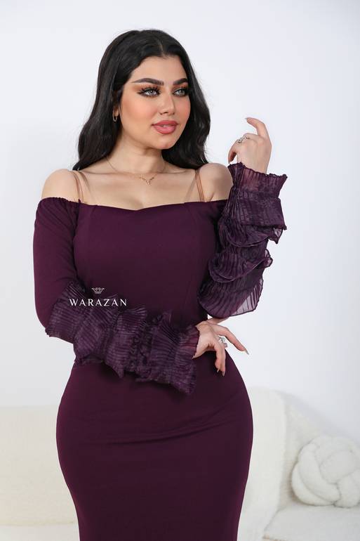 فستان سهرة طويل وناعم ماسك  