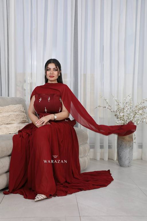فستان سهرة بتدخيلة  كرستال 