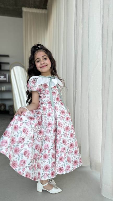 فستان بناتي مشجر للعيد