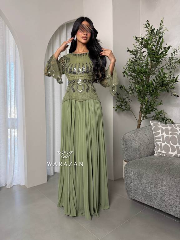 فستان ملكي سهره بكسرات 