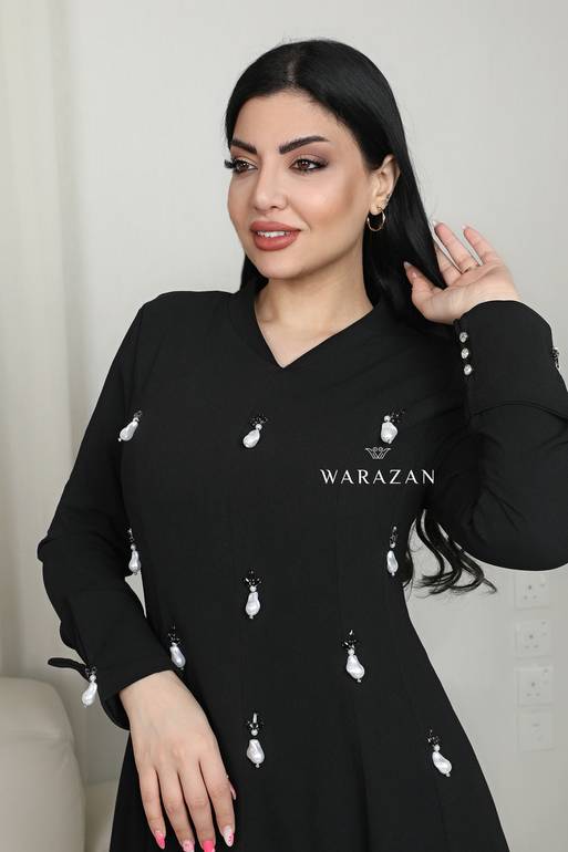 فستان ساتر بتطريز خرز