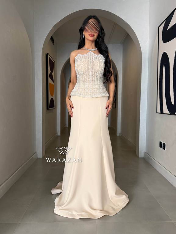 فستان سهرة بيج 