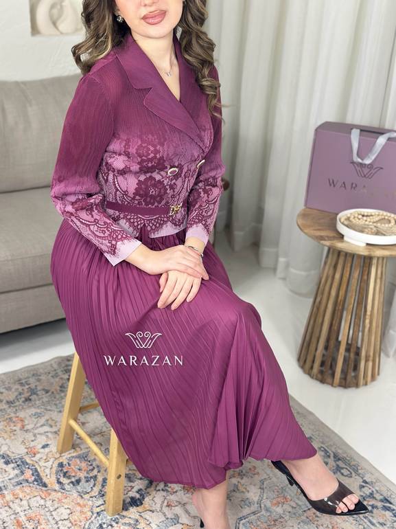  فستان كلاسيك بكسرات 