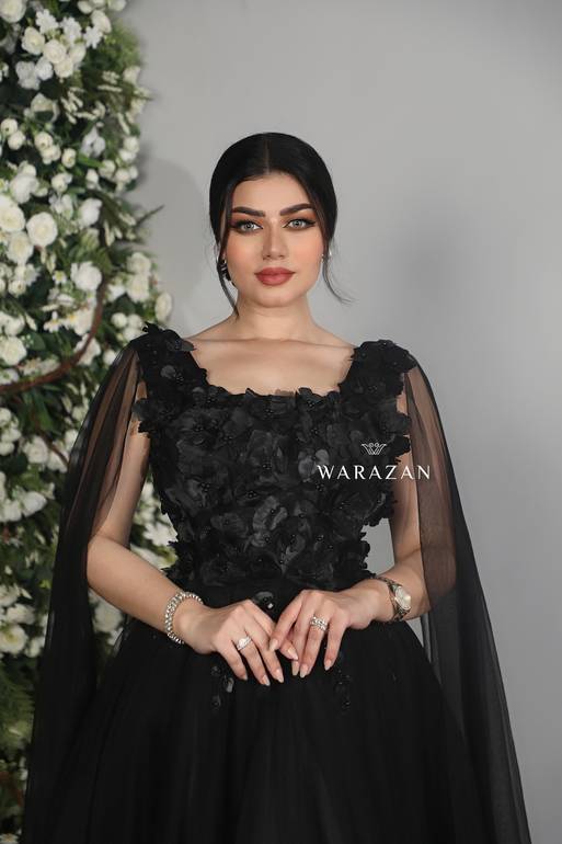فستان سهرة طويل تل مورد للمناسبات