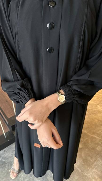 عباية دوام رسمية ساترة مع جيوب