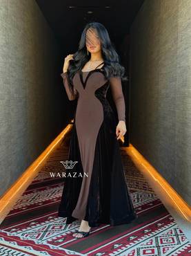 فستان ماسك بتدخيلة مخمل 