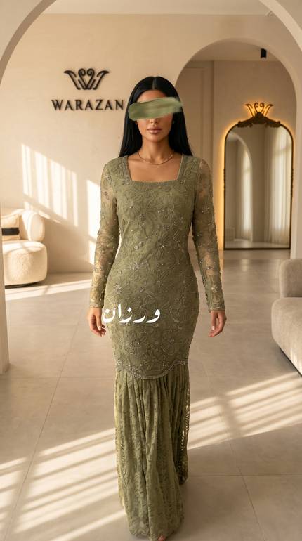 فستان - L - عشبي